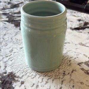 Cost Plus World Market Light Blue Ceramic Container